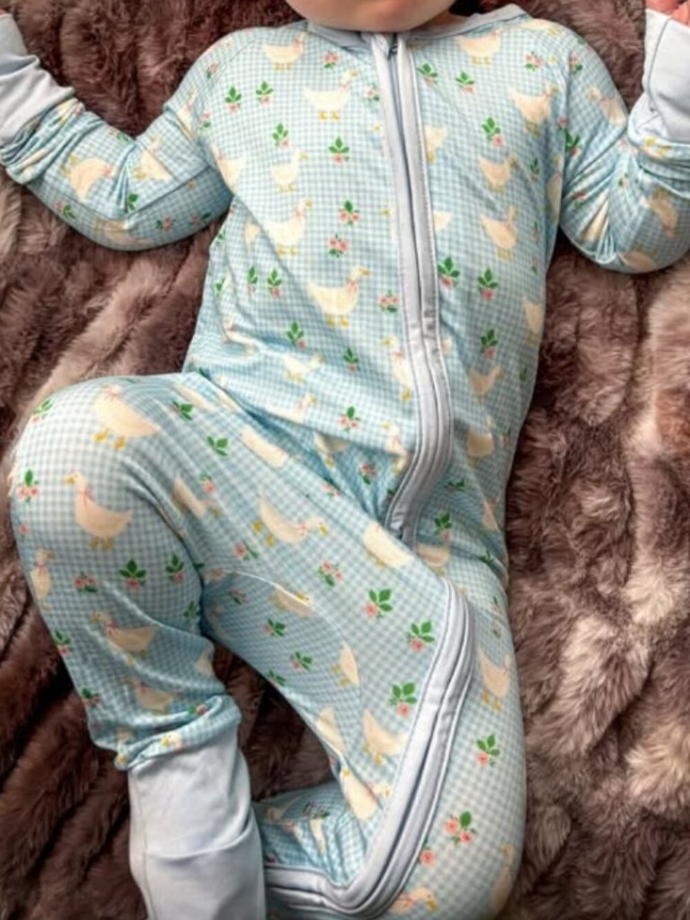 Silly Goose Bamboo Zippy Pajamas Baby 18-24M NWT Soft Stretchy Romper - Picture 2 of 5
